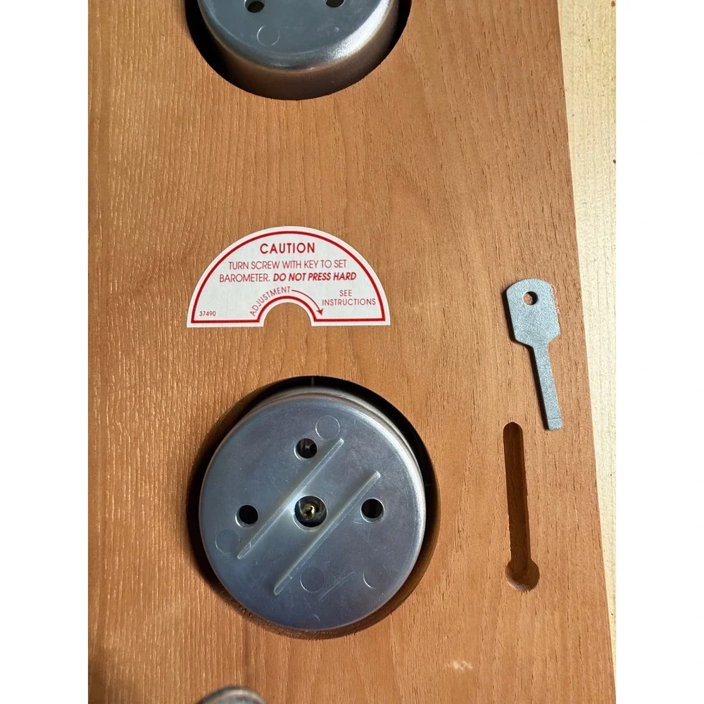 Sunbeam Weather Station Wood Wall Plaque Thermometer Barometer Hygrometer USA